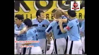 AC.MILAN 4-4 LAZIO - VERON GOAL - 99/2000 - ميلان 4-4 لاتسيو هدف فيرون - 99/2000 مباراة القرن