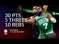 Jaylen Brown 30 pts 5 threes 10 rebs vs Kings 21/22 season