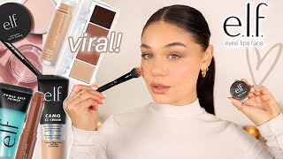 Full Face of VIRAL e.l.f. Cosmetics😍 (affordable & simple Fall makeup)