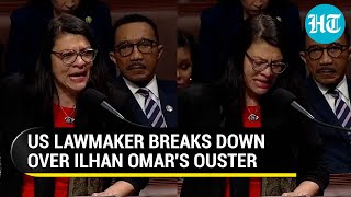 Muslim-American US Congwoman breaks down over Ilhan Omar's ouster from top panel | Watch