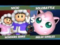 Valhalla IV Top 8 - Nicki (Ice Climbers) Vs. Solobattle (Jigglypuff) Smash Melee - SSBM