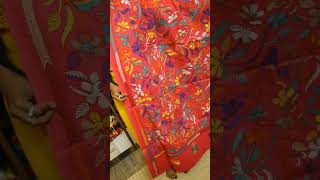 Pure cotton dupatta with gorgeous kantha hand embroidery