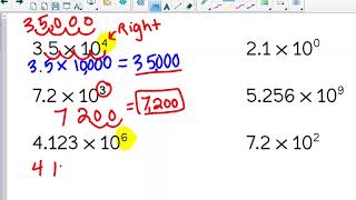 scientific notation positive exponent