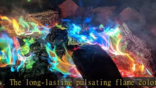 Mystical Fire Flame Colorant Vibrant Long-Lasting Pulsating Flame Color Changer for Indoor or Outdo