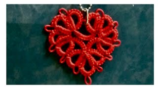 Needle Tatting RED HEART JEWELRY VALENTINE’S DAY Tutorial