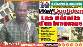 Revue de presse wolof du Lundi 20/01/2025 sur walf fm avec Abdoulaye Bob