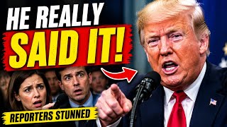 🚨Trump Says The Quiet Part Out Loud — Reporters Left Speechless