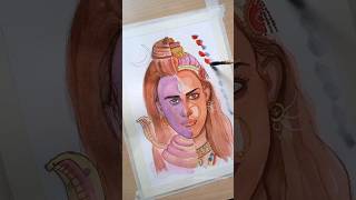 Mahashivratri #ardhnarishwar #mahadev #mahashivratri #shiv #shankar #shorts #short #art #watercolor