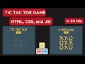 Build a Tic Tac Toe Game with HTML, CSS, and JavaScript | Step-by-Step Guide [COMPLETE VIDEO]