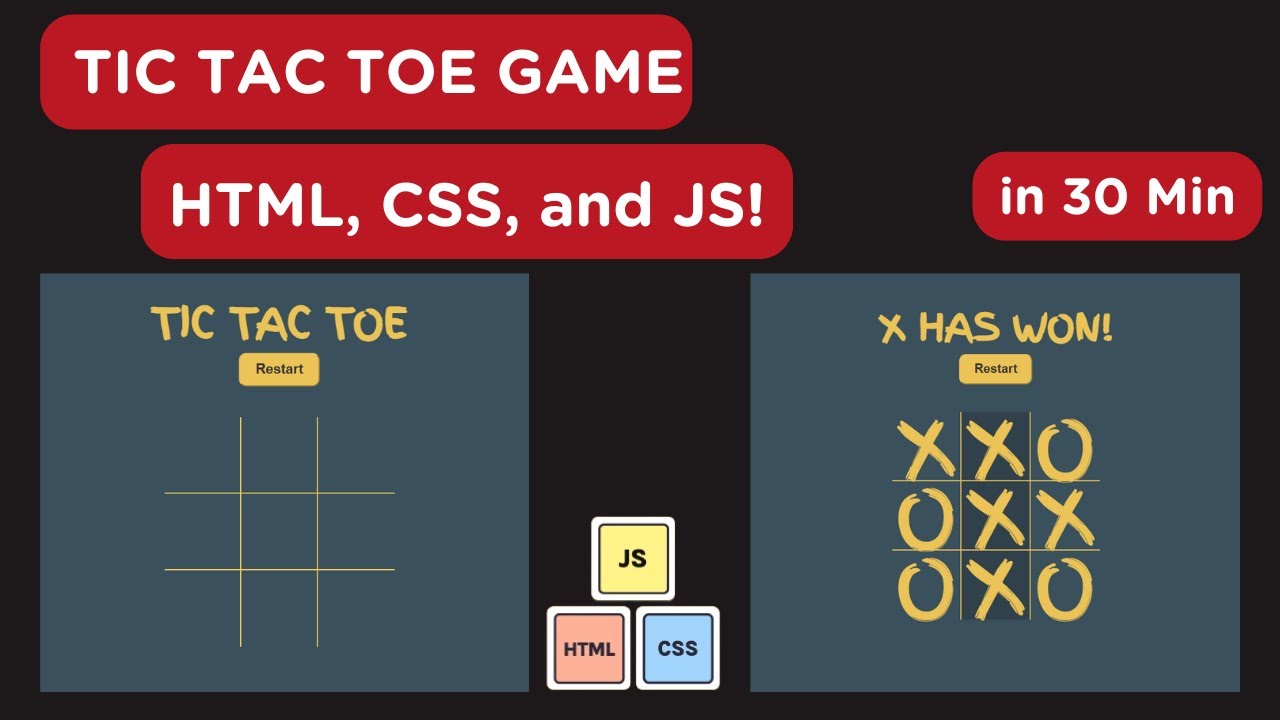 Build A Tic Tac Toe Game With Html Css And Javascript Step By Step