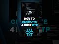 OTP generator in JavaScript - JavaScript Tutorial - #javascript #reactjs #shorts
