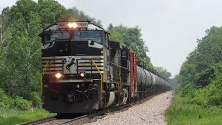 NS SD70ACC LEADER! NS 1837 Leads UP UENFW1-03 At 17th Rd Near Dalton, WI! UP Adams Sub