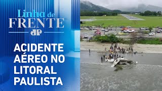 Avião sai da pista e explode em praia de Ubatuba | LINHA DE FRENTE