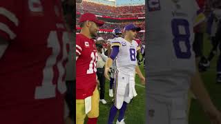 Jimmy Garoppolo & Kirk Cousins after the 49ers win