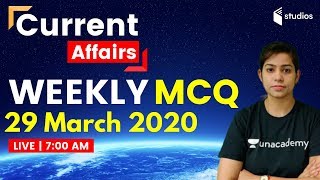 Current Affairs | MCQ Class for Weekly Current Affairs by Krati Ma'am | Current Affairs 2020