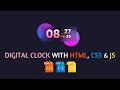 Digital Clock With Colorful Glowing Effect Using Html Css & Javascript