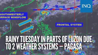 Rainy Tuesday in parts of Luzon due to 2 weather systems — Pagasa