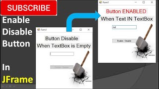Enable and Disable JButton using JTextField in JFrame