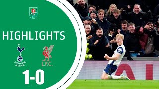 Lucas Bergvall First Goal | Tottenham vs Liverpool 1-0 Highlights | EFL Cup, Carabão 2024/25