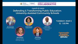 Defending & Transforming Public Education: University-Assisted Community Schools