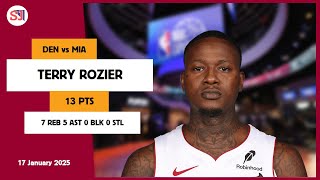 TERRY ROZIER 13 PTS vs DEN 17 Jan 24-25 MIA Highlights