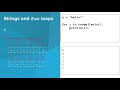 Intro Python- Strings and For Loops