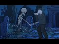 human vs bonesworth monster animation