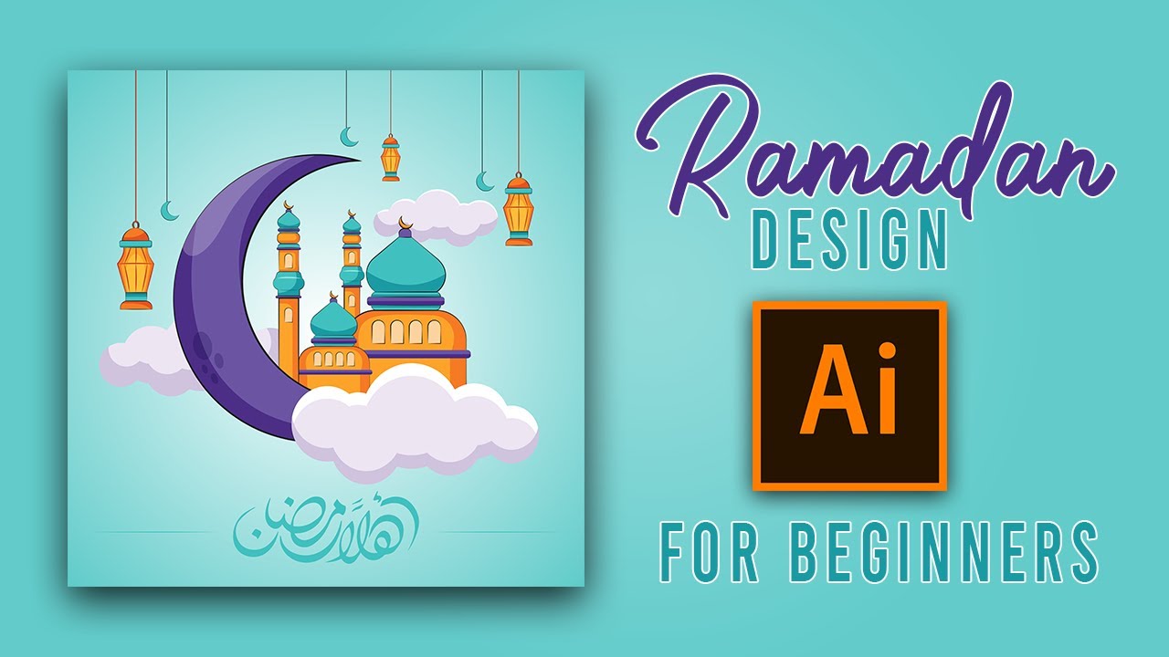 Ramadan Illustration Design For Beginners Youtube