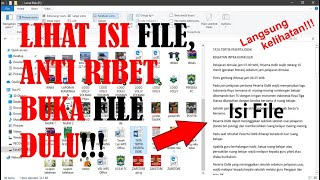 CARA MELIHAT ISI FILE, TANPA MEMBUKA FILE TERSEBUT!!! (Hanya 3 Klik saja)!!!