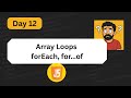 JavaScript Array Loops – forEach, for   of