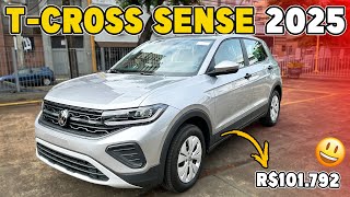 T CROSS SENSE 2025 - Chega Por R$101 792 Bem Equipado e Competitivo!