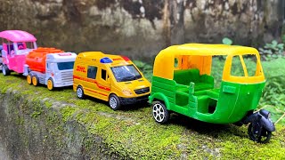 Driving DHL Car, Electric Auto Rickshaw, CNG, Scoter and Covered Van by Hand on
