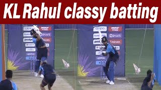 KL Rahul batting against  Ashwin and Jadeja