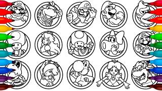 Satisfying Coloring all Characters Super Mario | The Super Mario Galaxy Movie Coloring Pages