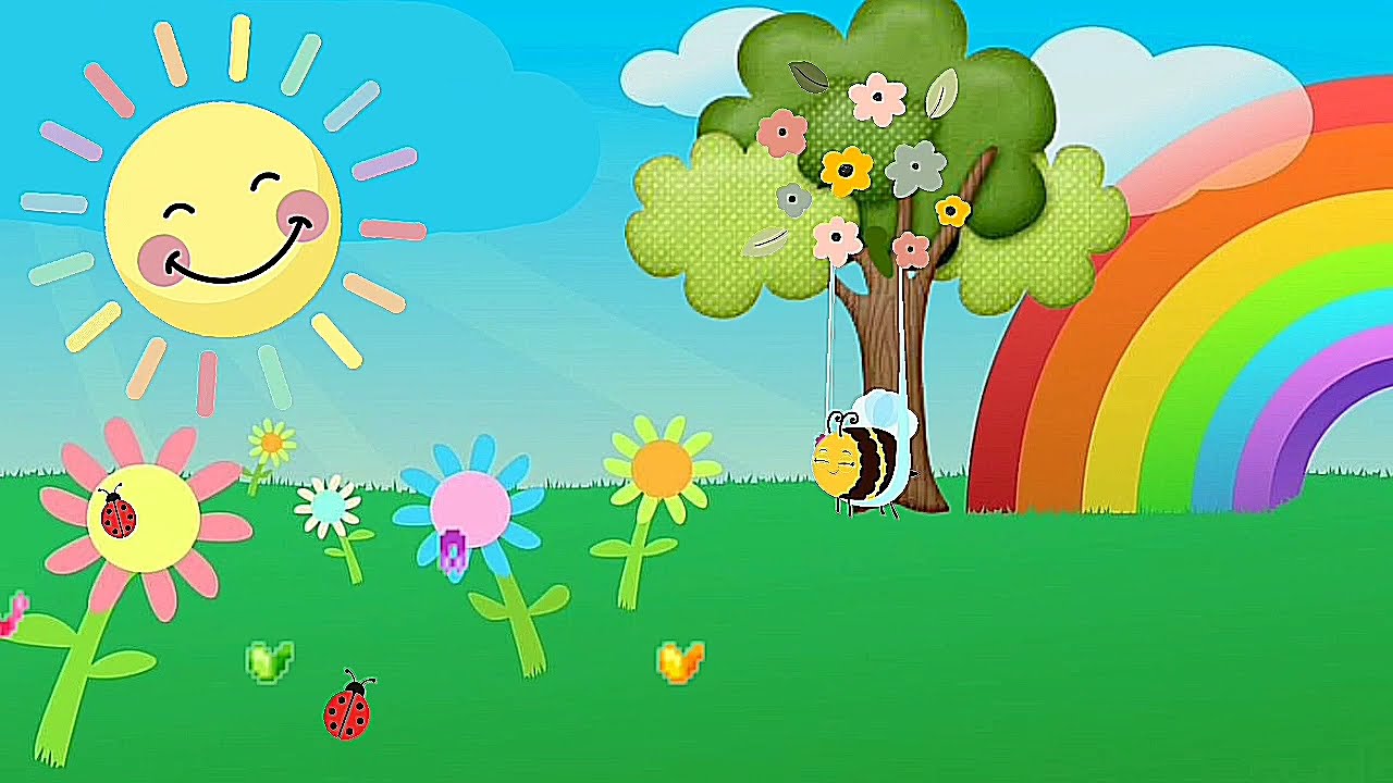 BACKGROUND INFANTIL JARDIM - FUNDO ANIMADO PARA VÍDEO INFANTIL # ...