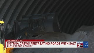 Smyrna crews pretreating roads with salt