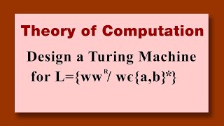 L={ww^R/wЄ(a b)*} Design a turing machine Theory of computation