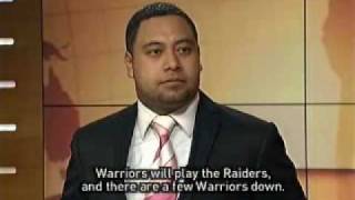 Tumamao Harawira talks sport for the upcoming weekend Te Karere Maori News tvnz 30 Apr 2010 English Version