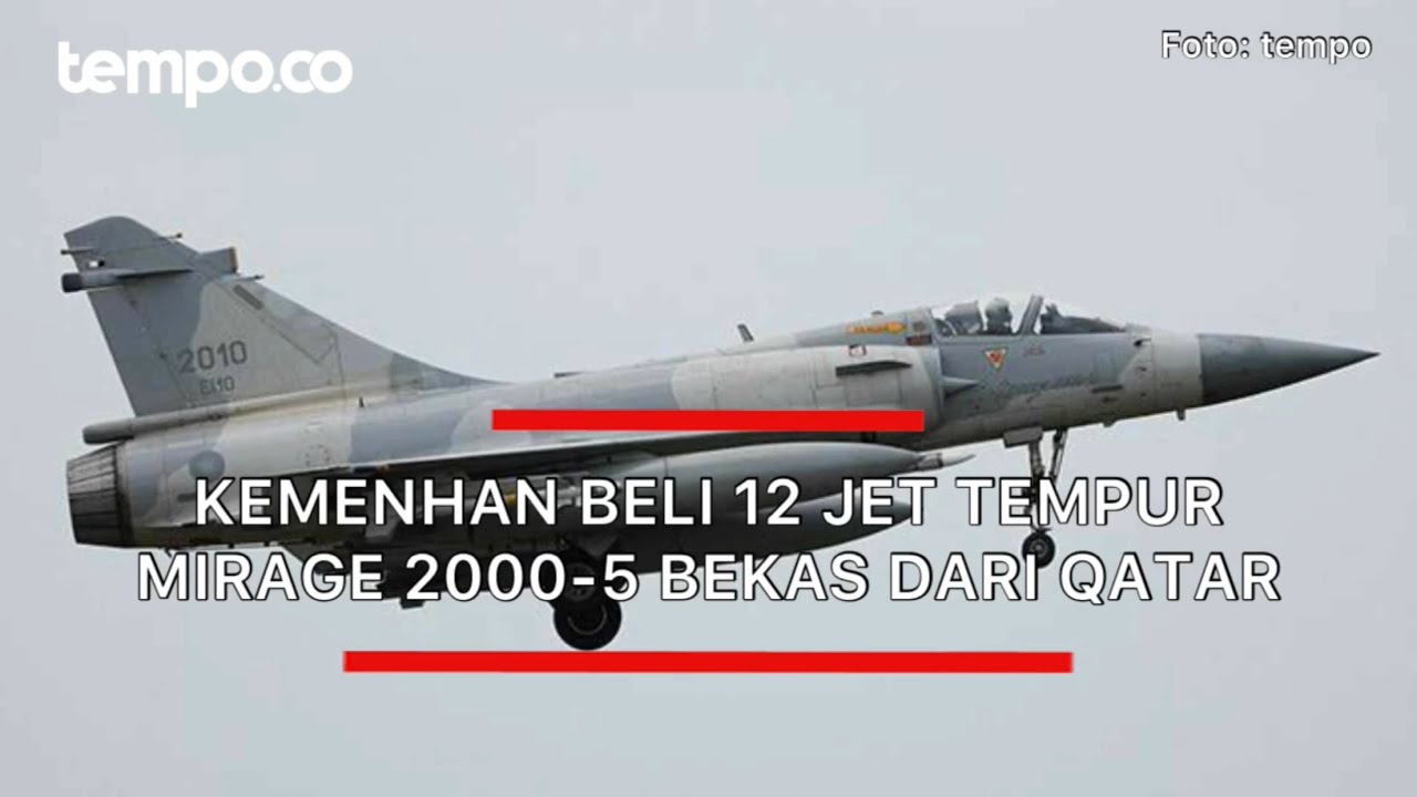 Kemenhan Beli 12 Jet Tempur Mirage 2000-5 Bekas Dari Qatar - YouTube