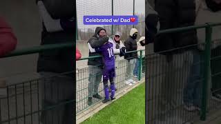 He scored then celebrated with his Dad 🥹❤️ #shorts