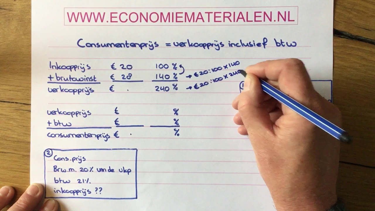 Consumentenprijs Berekenen (economiematerialen) - YouTube