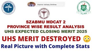 SZABMU Province Wise Complete Result Stats | UHS Latest Expected Closing Merit 2025