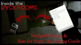 Inside the Backrooms: Escaped Ending and Run for Your Life Ending Guide