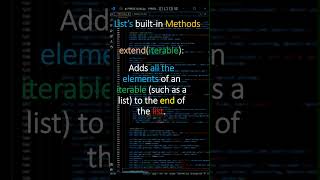 extend() | list method | #Python | #PyThink | @pythink1 | #python for beginners