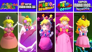 Evolution of Peach Falling Dying in Poison and Game Over Super Mario Games And Fan Mod (1996-2024)