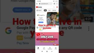 How to go live in youtube