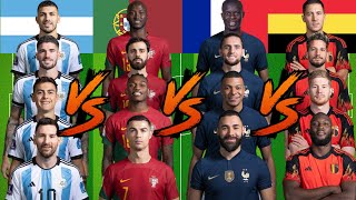 Argentina & Portugal VS France & Belgium 💥NATİONAL TEAMS ULTRA VS  🔥💪