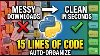 ✅ Stop Sorting Your Downloads Folder Manually (Python Auto Organizes It!)