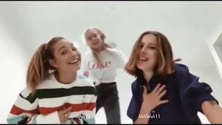 Millie Bobby Brown, Maddie Ziegler, Lilia Buckingham and Sadie Sink (fun moments)