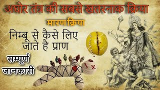 अघोर तंत्र की सबसे खतरनाक क्रिया |मारण क्रिया की संपूर्ण जानकारी #themysteriouslok #sanatandharma